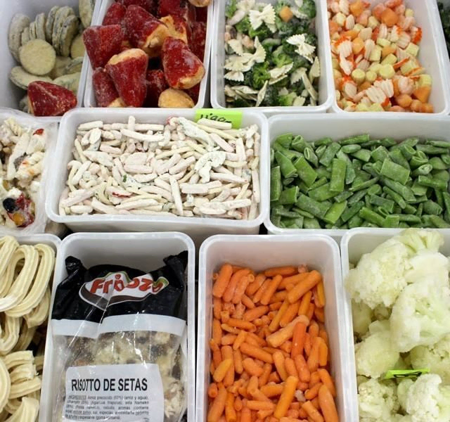 Variedad de verduras congeladas
